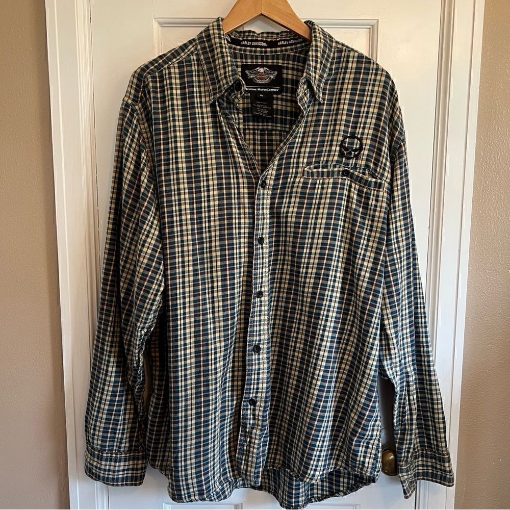 Harley Davidson Skull long sleeve Men’s Flannel